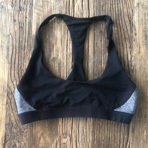 Lululemon black and grey razorback sports-bra size 6